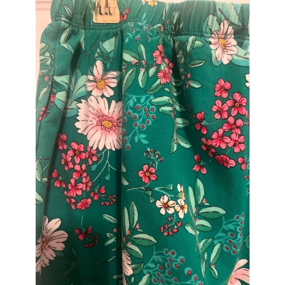 BedHead Pajamas Floral Cotton PJ Set Green Pink Size S - Picture 9 of 9